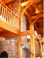 Open timber frame